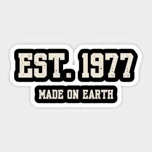 1977 Birthday Vintage Varsity Sticker